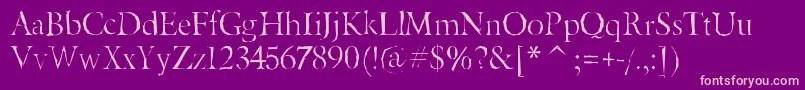 Beryliumgaunt Font – Pink Fonts on Purple Background