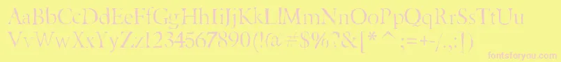 Beryliumgaunt Font – Pink Fonts on Yellow Background
