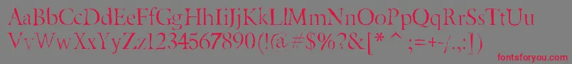 Beryliumgaunt Font – Red Fonts on Gray Background