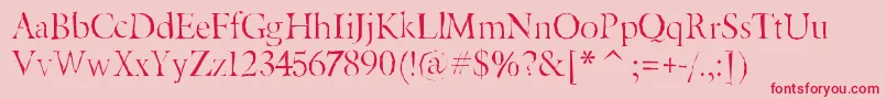 Beryliumgaunt Font – Red Fonts on Pink Background