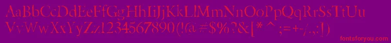 Beryliumgaunt Font – Red Fonts on Purple Background
