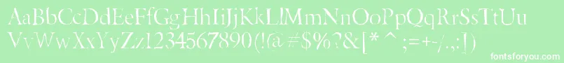 フォントBeryliumgaunt – 緑の背景に白い文字