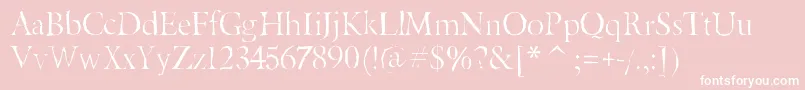 Beryliumgaunt Font – White Fonts on Pink Background