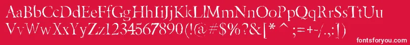 Beryliumgaunt Font – White Fonts on Red Background