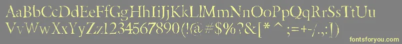 Beryliumgaunt-Schriftart – Gelbe Schriften auf grauem Hintergrund