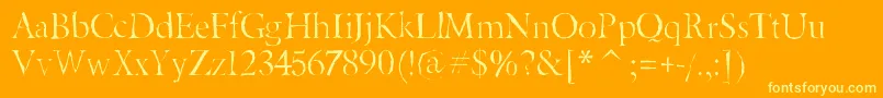 Beryliumgaunt Font – Yellow Fonts on Orange Background