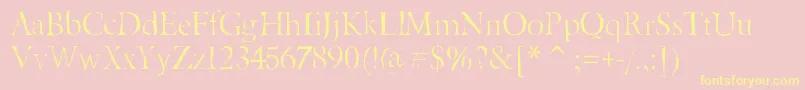 Beryliumgaunt Font – Yellow Fonts on Pink Background