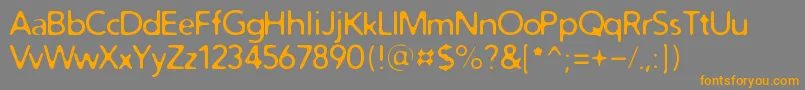 Distro ffy Font – Orange Fonts on Gray Background