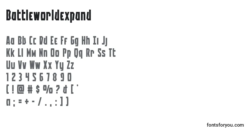 Battleworldexpand Font – alphabet, numbers, special characters