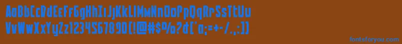 Battleworldexpand Font – Blue Fonts on Brown Background