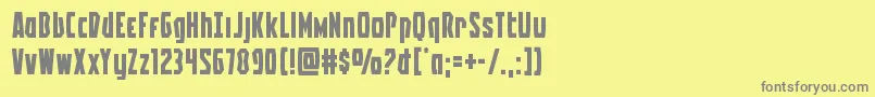 Battleworldexpand-Schriftart – Graue Schriften auf gelbem Hintergrund