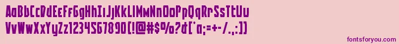 Battleworldexpand Font – Purple Fonts on Pink Background