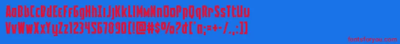 Battleworldexpand Font – Red Fonts on Blue Background