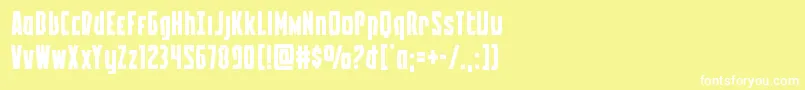 Battleworldexpand Font – White Fonts on Yellow Background