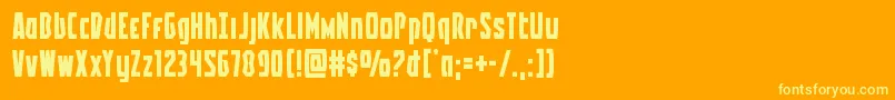 Battleworldexpand Font – Yellow Fonts on Orange Background