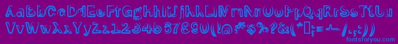 Smokescreen Font – Blue Fonts on Purple Background