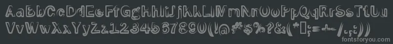 Smokescreen Font – Gray Fonts on Black Background