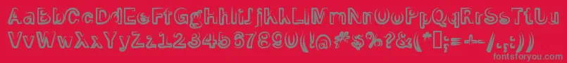 Smokescreen Font – Gray Fonts on Red Background