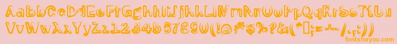 Smokescreen Font – Orange Fonts on Pink Background