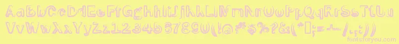 Smokescreen Font – Pink Fonts on Yellow Background