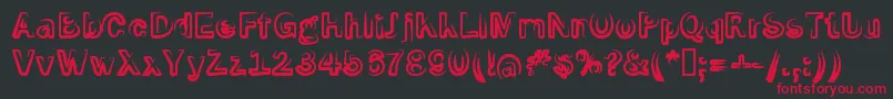 Smokescreen Font – Red Fonts on Black Background