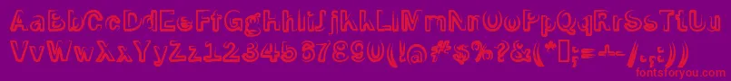 Smokescreen Font – Red Fonts on Purple Background