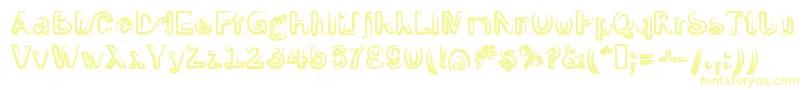 Smokescreen Font – Yellow Fonts on White Background