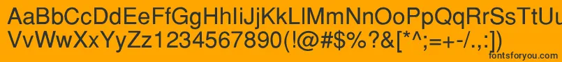 Police PartridgeNormal – polices noires sur fond orange