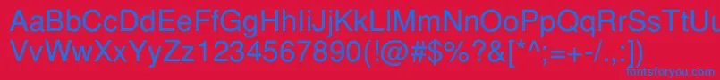 Шрифт PartridgeNormal – синие шрифты на красном фоне