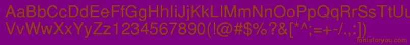 PartridgeNormal Font – Brown Fonts on Purple Background