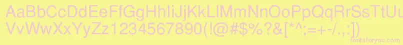 PartridgeNormal Font – Pink Fonts on Yellow Background