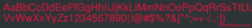 PartridgeNormal Font – Red Fonts on Black Background