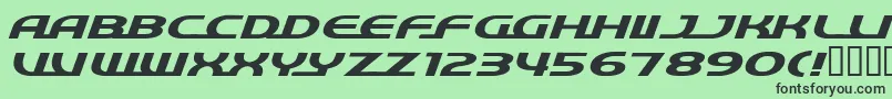 Quick ffy Font – Black Fonts on Green Background