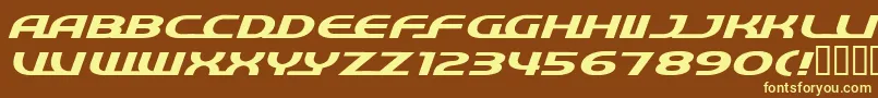 Quick ffy-fontti – keltaiset fontit ruskealla taustalla