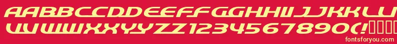 Quick ffy Font – Yellow Fonts on Red Background