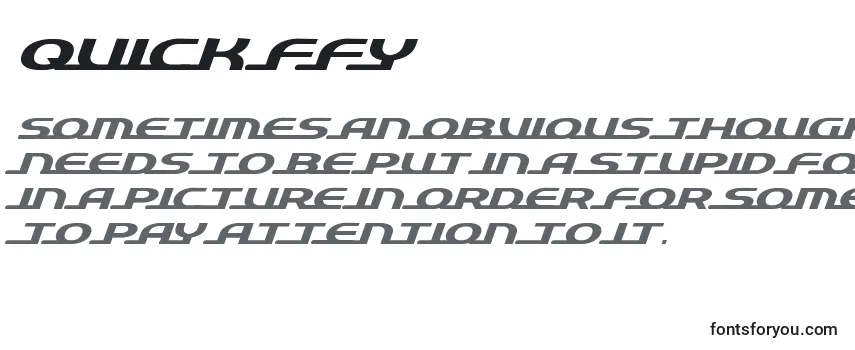 Шрифт Quick ffy