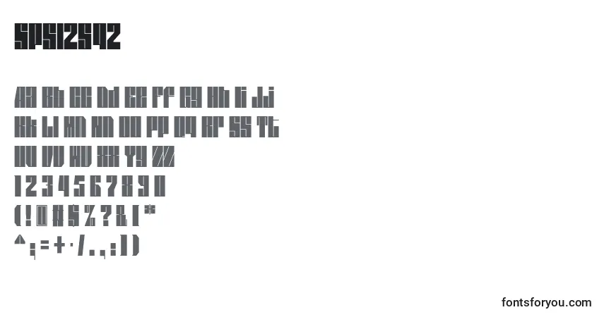 A fonte Spsl2sq2 – alfabeto, números, caracteres especiais