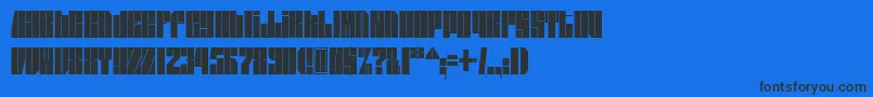 フォントSpsl2sq2 – 黒い文字の青い背景