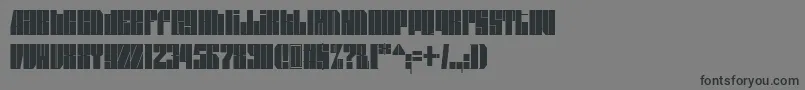 Spsl2sq2-Schriftart – Schwarze Schriften auf grauem Hintergrund