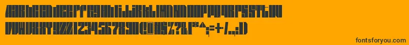 Spsl2sq2-Schriftart – Schwarze Schriften auf orangefarbenem Hintergrund