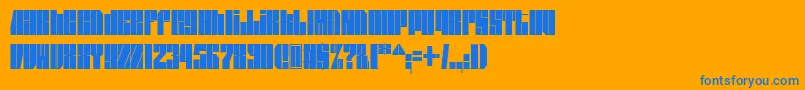 フォントSpsl2sq2 – オレンジの背景に青い文字