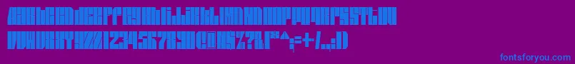 フォントSpsl2sq2 – 紫色の背景に青い文字