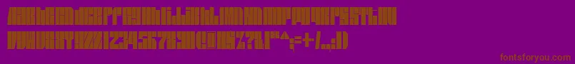 Spsl2sq2-Schriftart – Braune Schriften auf violettem Hintergrund