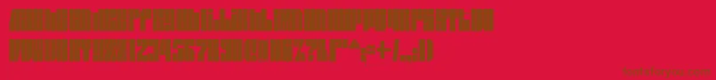 Spsl2sq2-Schriftart – Braune Schriften auf rotem Hintergrund