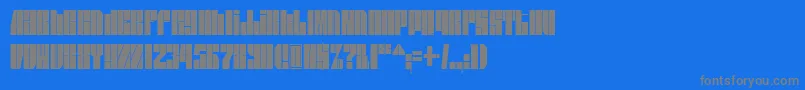Spsl2sq2-Schriftart – Graue Schriften auf blauem Hintergrund