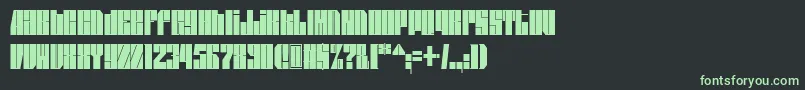 Fonte Spsl2sq2 – fontes verdes em um fundo preto
