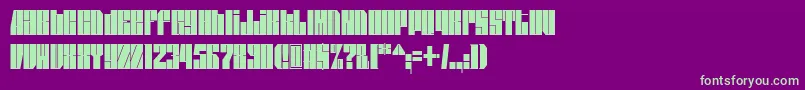 フォントSpsl2sq2 – 紫の背景に緑のフォント