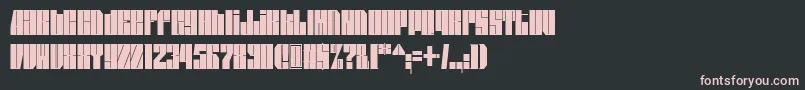 Spsl2sq2-fontti – vaaleanpunaiset fontit mustalla taustalla