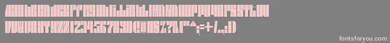 フォントSpsl2sq2 – 灰色の背景にピンクのフォント