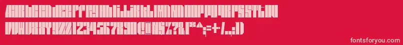 Spsl2sq2-Schriftart – Rosa Schriften auf rotem Hintergrund